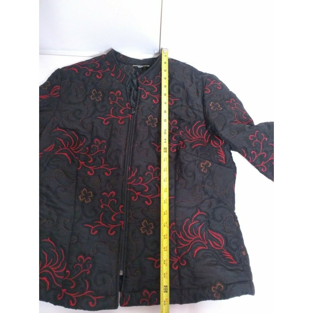 Linea Domani ladies jacket Black/Red 100% Polyester Size Medium - Picture 7 of 9